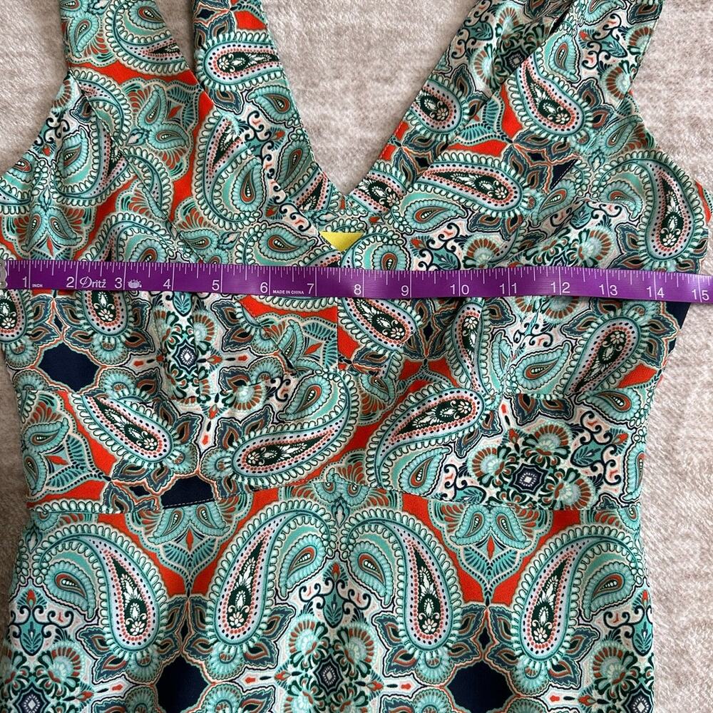 Anthropologie | Maeve Canyon Creek Mint Green Paisley Print Midi Dress, Size 2 - Picture 8 of 9